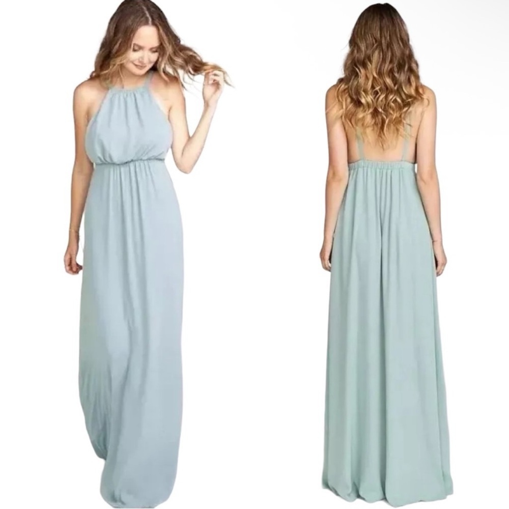 Show Me Your MuMu Amanda Sage Green Maxi Dress LARGE